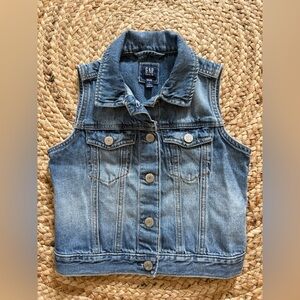 Girls Denim Vest Y2K Mini Me Vintage Core Cottagecore Cool Girl Layering Classic